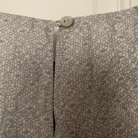 Eileen Fisher - Orig. $328 - Silver Silk Dress - Asymmetrical Hem - Picture 7 of 9